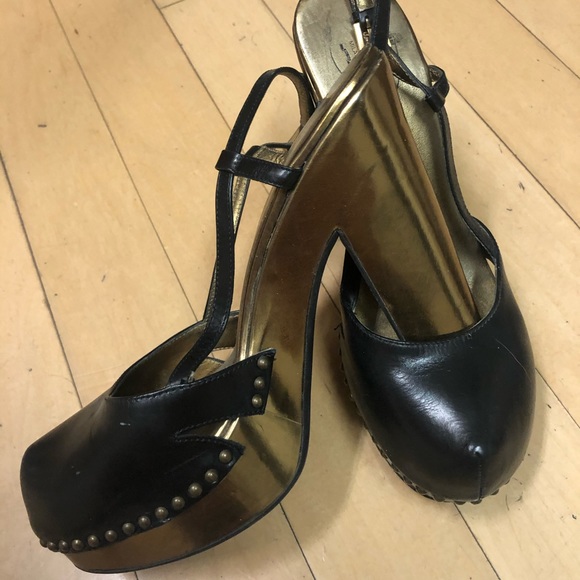 Prada studded platform sling back shoe 39 - Picture 3 of 6